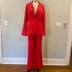 Red Women's Blazer Suit Jacket